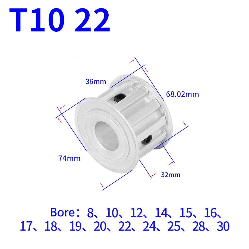 T10 12-40T Timing Belt Pulley CNC Drive Pitch 10mm AF-type With Keyway Wide 32mm