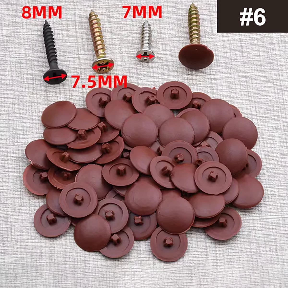 Plastic Screw Cover Caps – Snap‑On for 7‑8mm Phillips Flat Head Screws (19 Colors, Decorative)