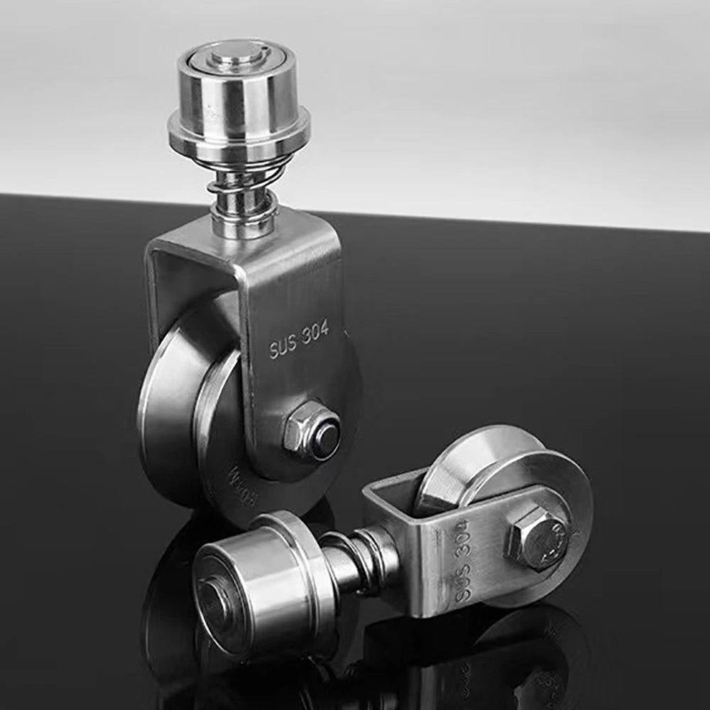 304 Stainless Steel Pulley "U V H" Groove Shape Roller Wheels Idler Pulley Wheel