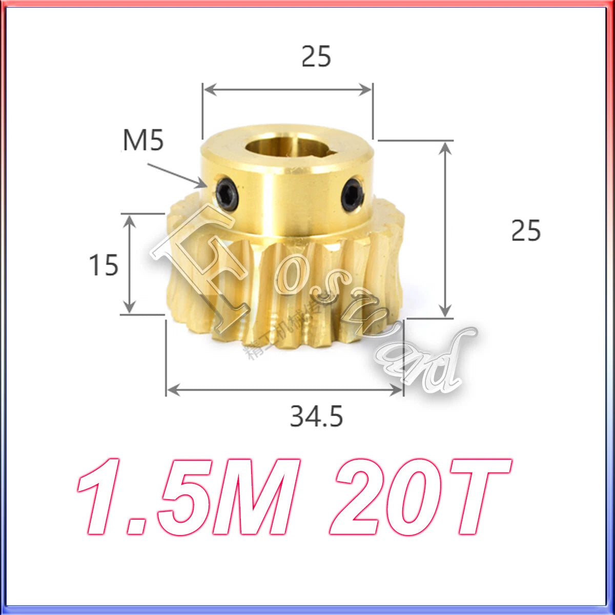 Worm Gear Set 0.5/0.8/1/1.5 Mod Rod Shaft Gear Wheel Reduce Transmission Part