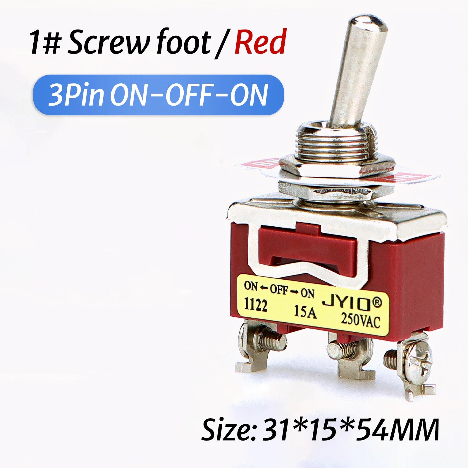 Waterproof Heavy Duty Toggle Switch ON-OFF / ON-OFF-ON | 2–6 Pin | 15A 250V