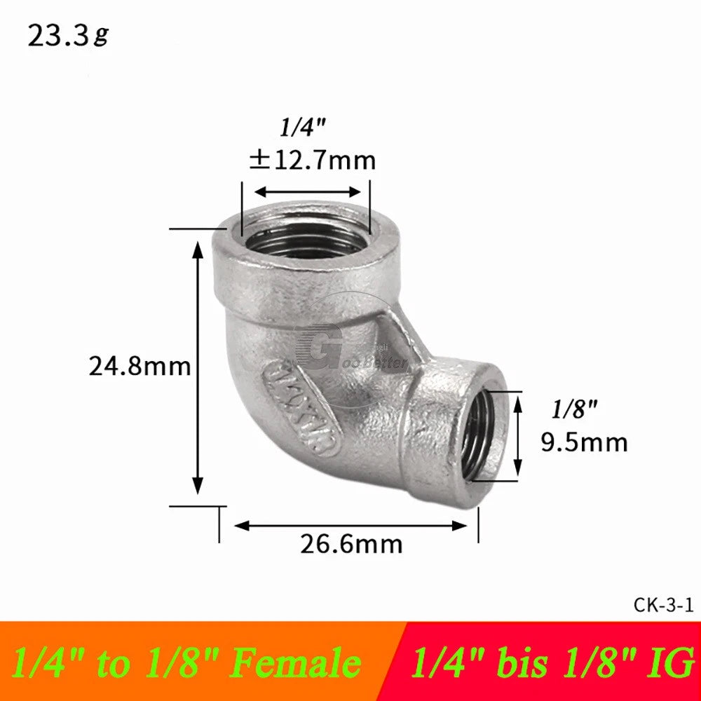 A2 Stainless Steel BSP Reducer Elbow Pipe Fittings | 1/8" to 4" Male Female