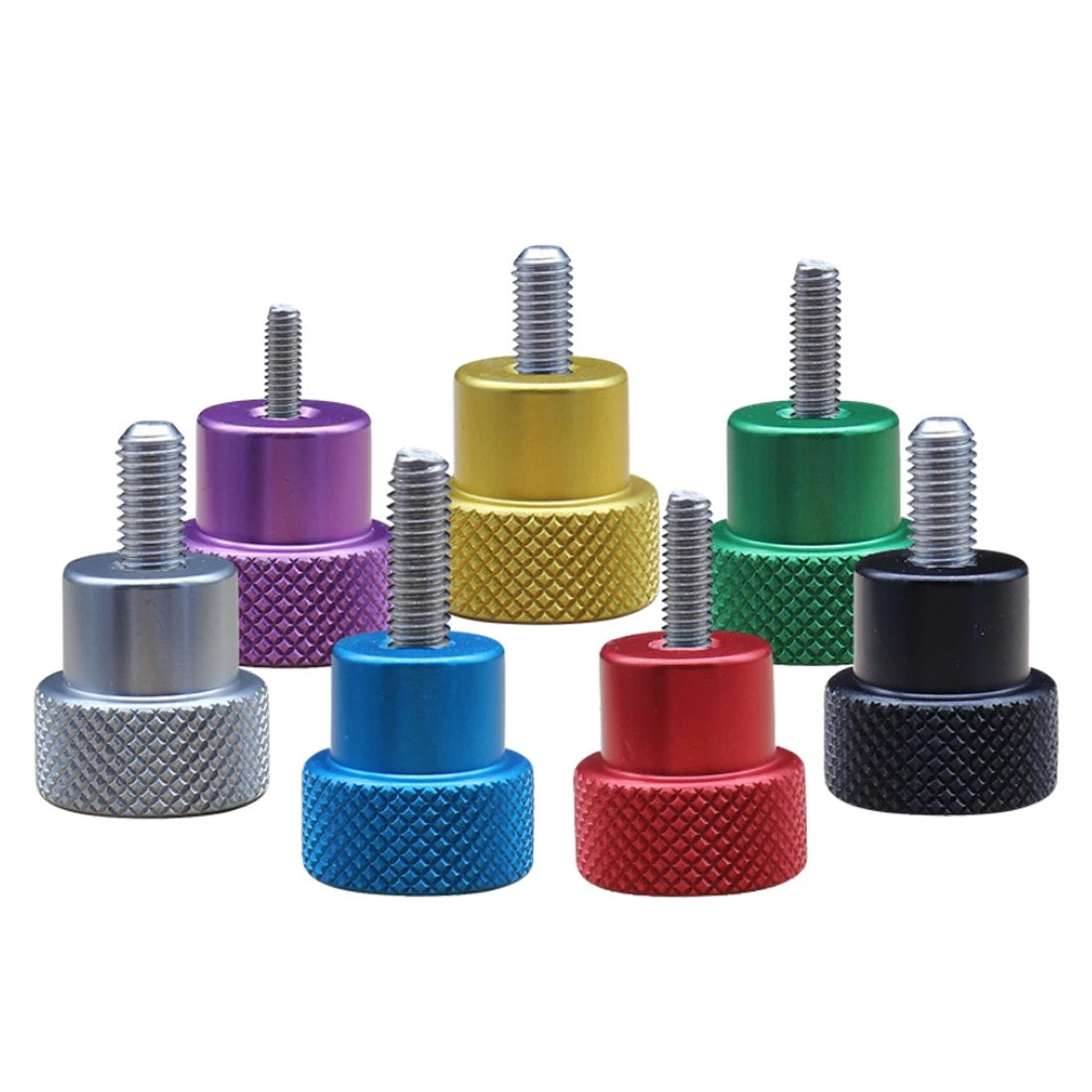 Aluminum+Stainless Steel Knurled Thumb Screws Hand Grip Knob Bolts M6 Step Bolt