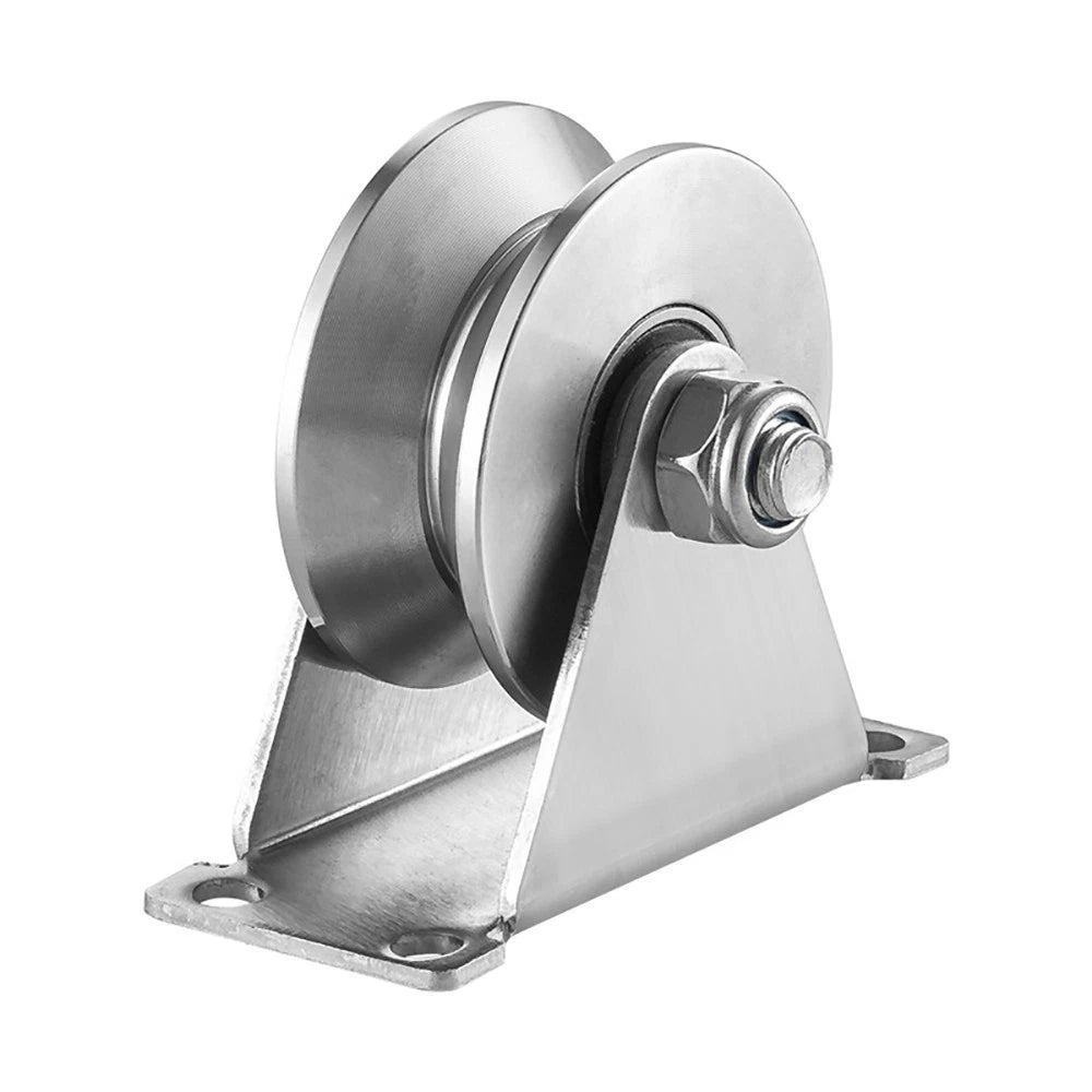 Stainless Steel Pulley U V H Groove Shape Roller Wheels Idler Pulley Wheel Large