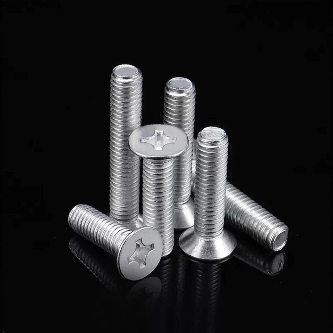 Phillips Countersunk Machine Screws DIN 965 | 6063 Aluminum | M1.7–M6