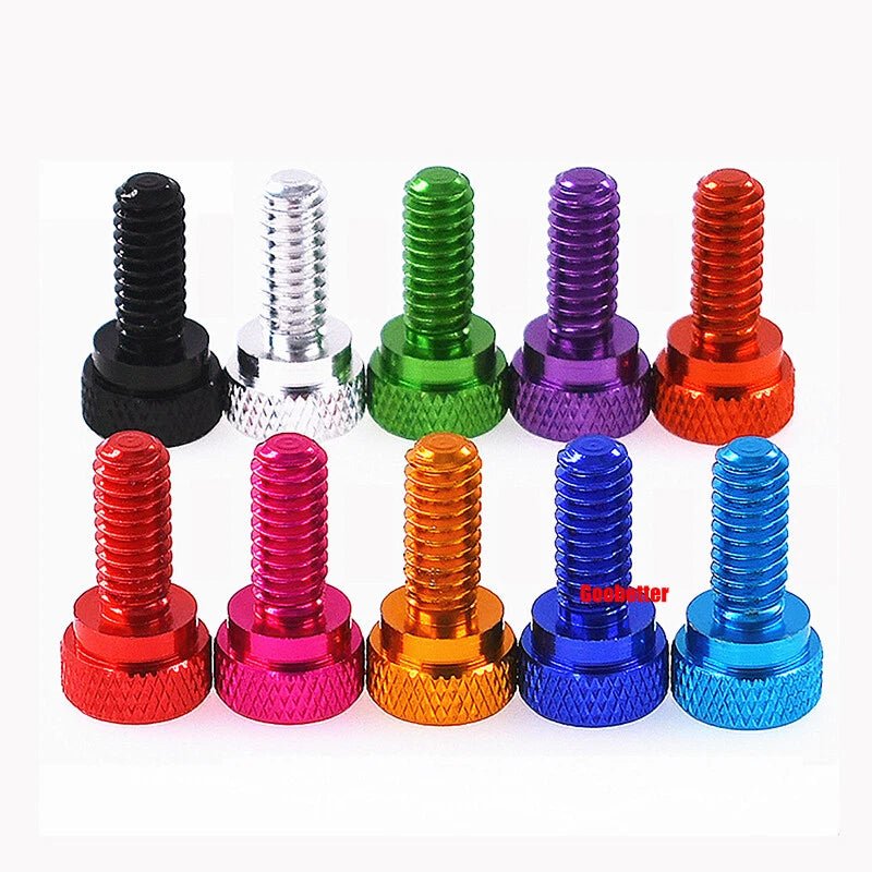 1/4 - 20 Knurled Thumb Screws Aluminum, 10 Colors, 3/8 to 5/8 Inch - HomeDIYer