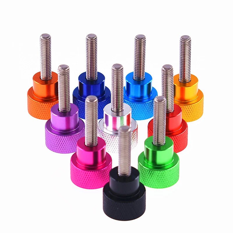 3/8 - 16UNC Knurled Thumb Screws – Aluminum Shank + Stainless Steel Hand Grip (6–100mm Lengths) - HomeDIYer