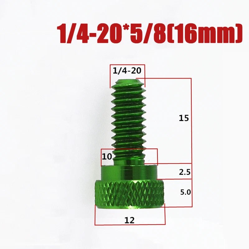UNC 1/4 - 20 Aluminum Alloy Knurled Thumb Screws – High - Type Hand Grip Knob Bolts - HomeDIYer