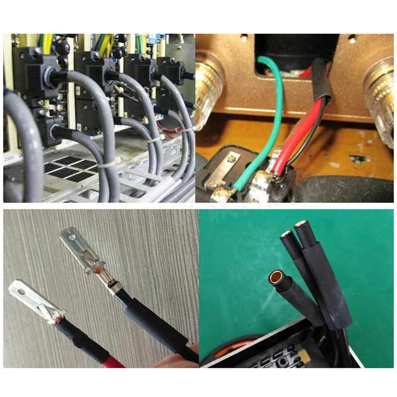 PVDF Heat Shrink Tubing 2:1 Ratio — φ0.8mm to φ25.4mm, 175°C Rated, Black & Transparent