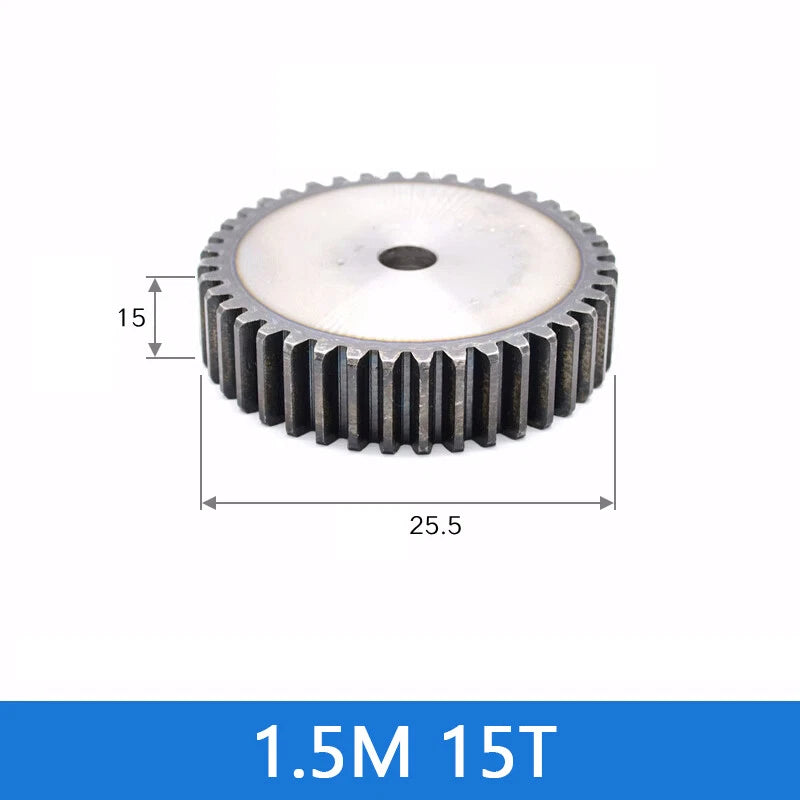 Spur Gears Pinion Gear 1.5/2.5/3/4/5 Mod Transmission Gears 45# Steel Flat Gears