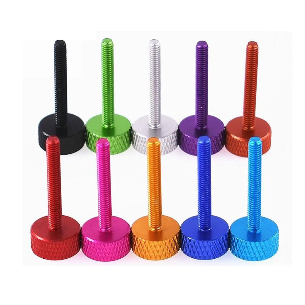 M3.5 Aluminum Alloy Knurled Thumb Screws – Hand Grip Knob Bolts for PC Computer Case (4.5‑25mm) - HomeDIYer