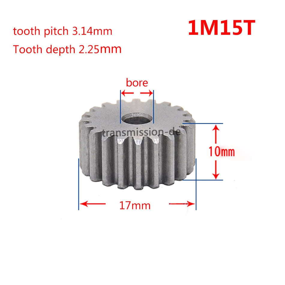 1 Mod 45# Steel Spur Gears Pinion Gear Thickness 10mm 12-160 Teeth For 3D CNC