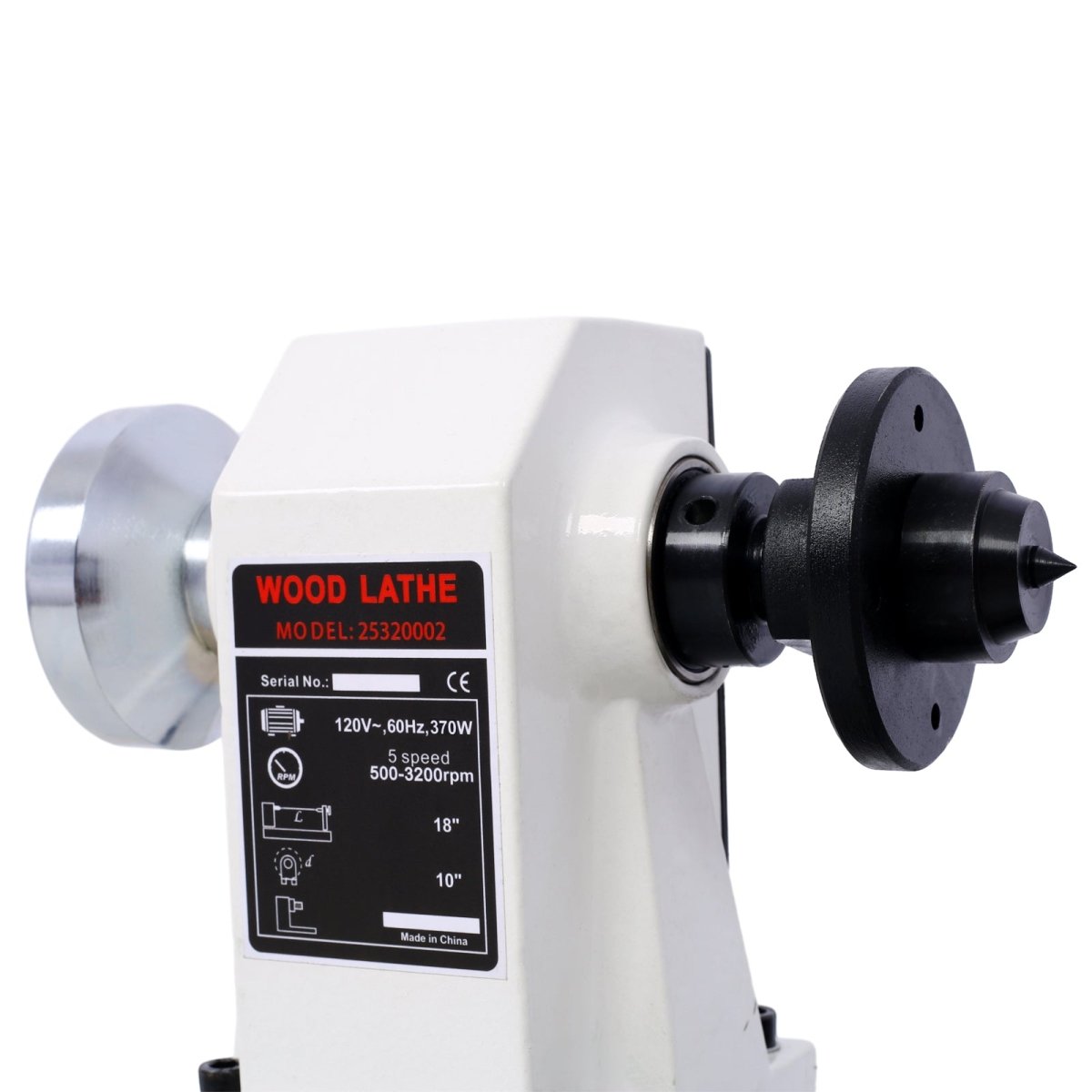 Benchtop Wood Lathe 10" x 18" Wood Lathe Machine 5 Variable Speeds 500/750/1150/1800/3200RPM Mini Wood Turning Lathe for Woodworking 1/2HP Multifunctional Power Wood Lathe - HomeDIYer