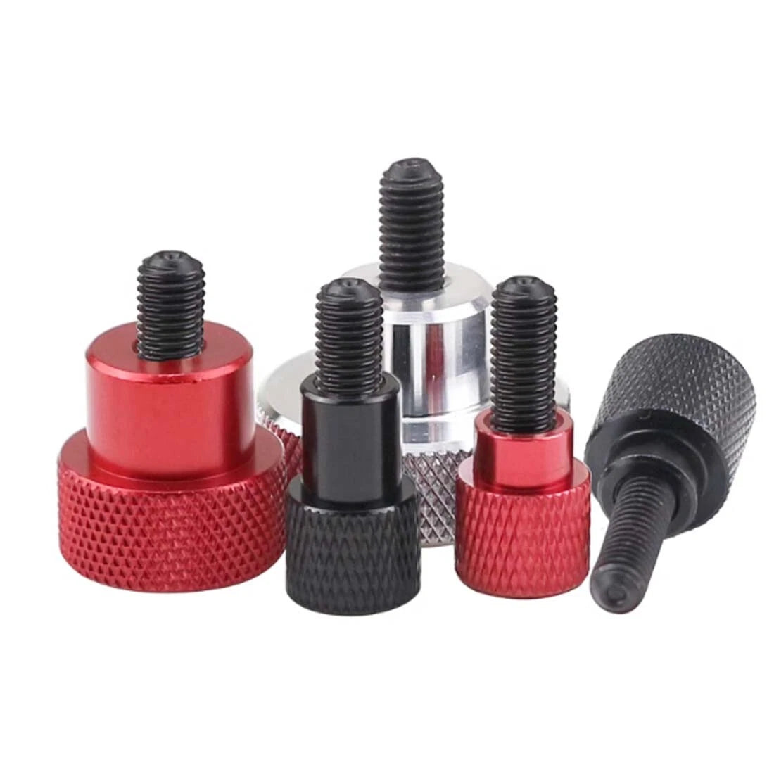 M6 Aluminum + Carbon Steel Knurled Thumb Screws Hand Grip Knob Bolts Thumbscrew
