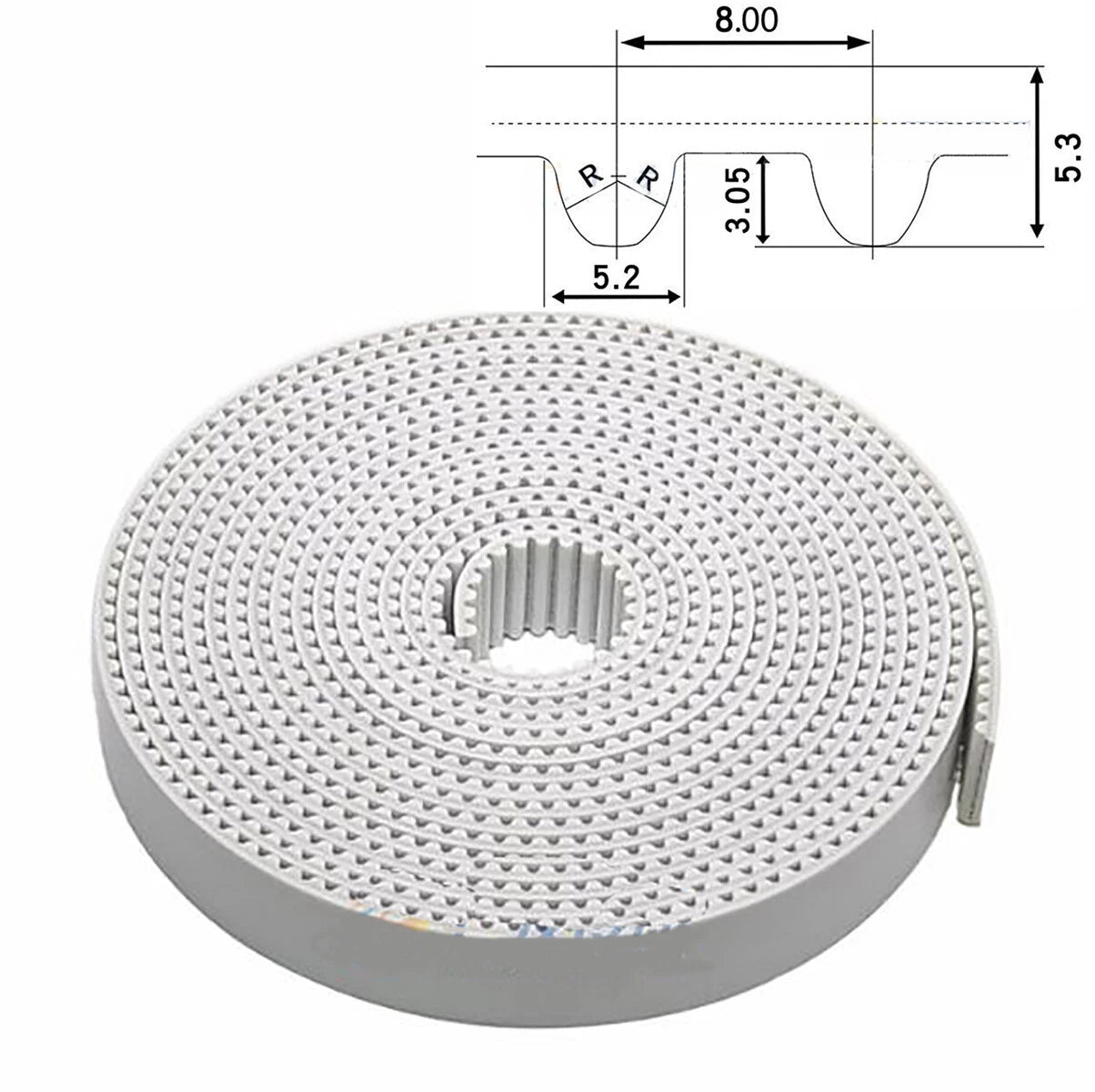 Open Timing Belt — 2GT / HTD-3M 5M 8M 14M / S2M S3M S5M S8M | Polyurethane + Steel Wire