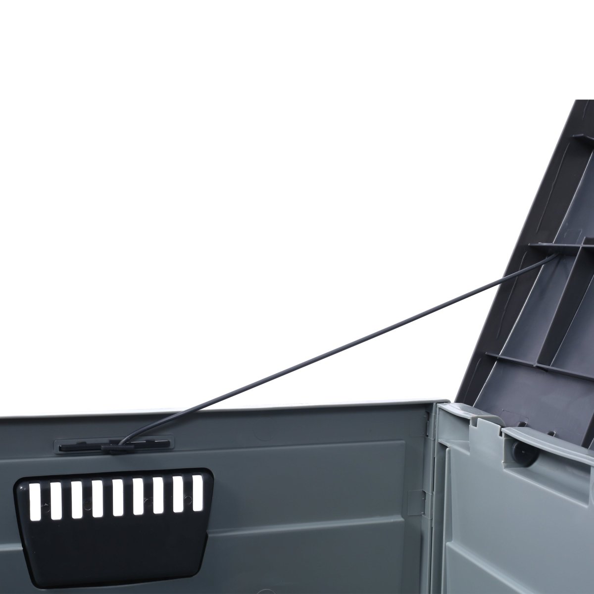 75 Gallon Wheeled Resin Deck Box - All - Weather Outdoor Storage with 250LBS Capacity - HomeDIYer
