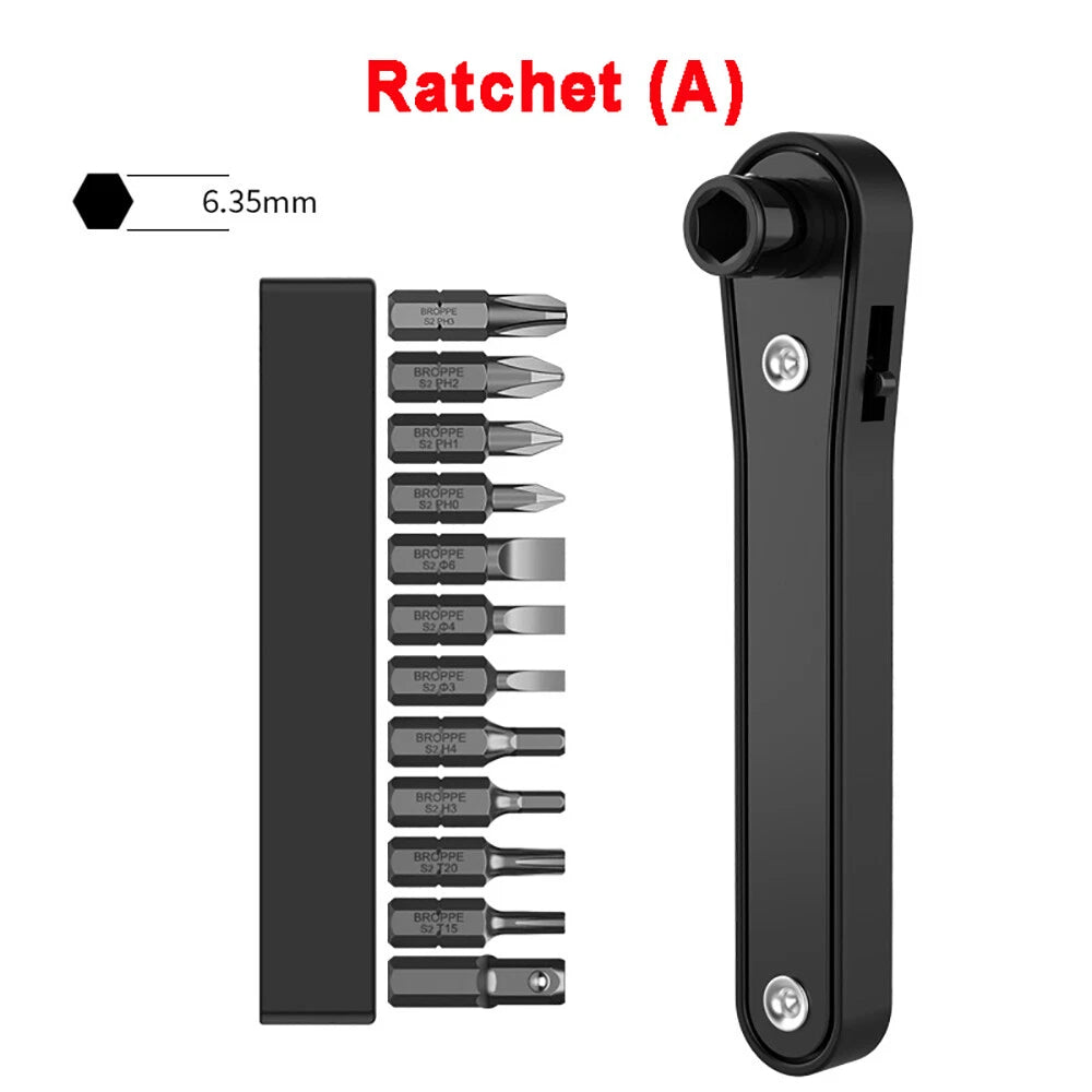 1/4" Screwdriver Bits Kit Angle L-Shape Socket Wrench-Ratchet Screwdriver Set
