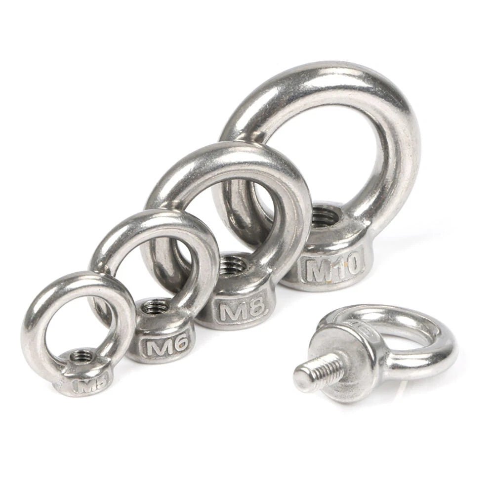 A2 Stainless Steel Eye Nuts & Eye Bolts — Lifting Ring Screws M3 to M42 - HomeDIYer