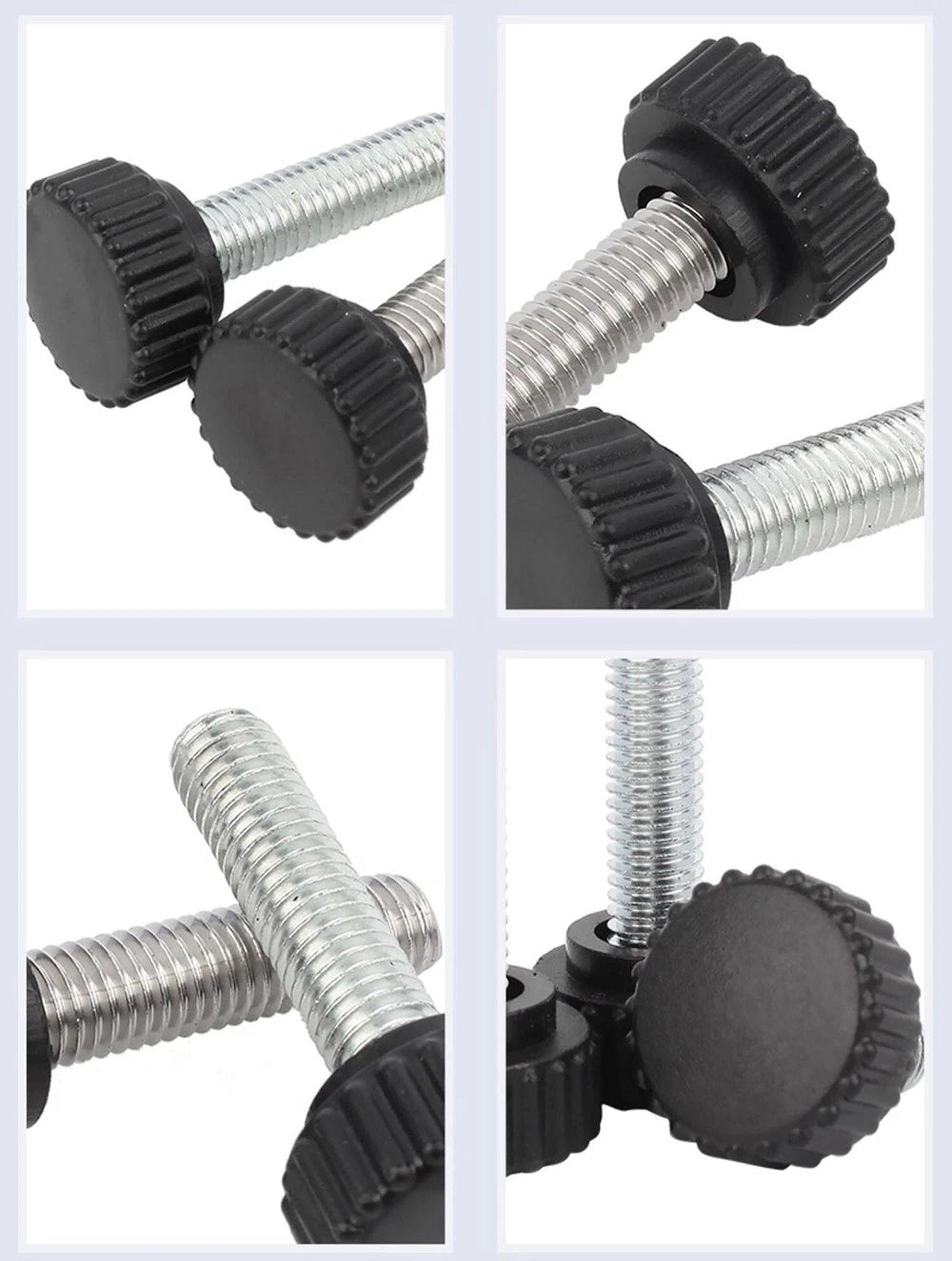 M3-M8 A2/304 Stainless Steel Plastic Knob Thumb Screws Hand Twist DIY Machinery