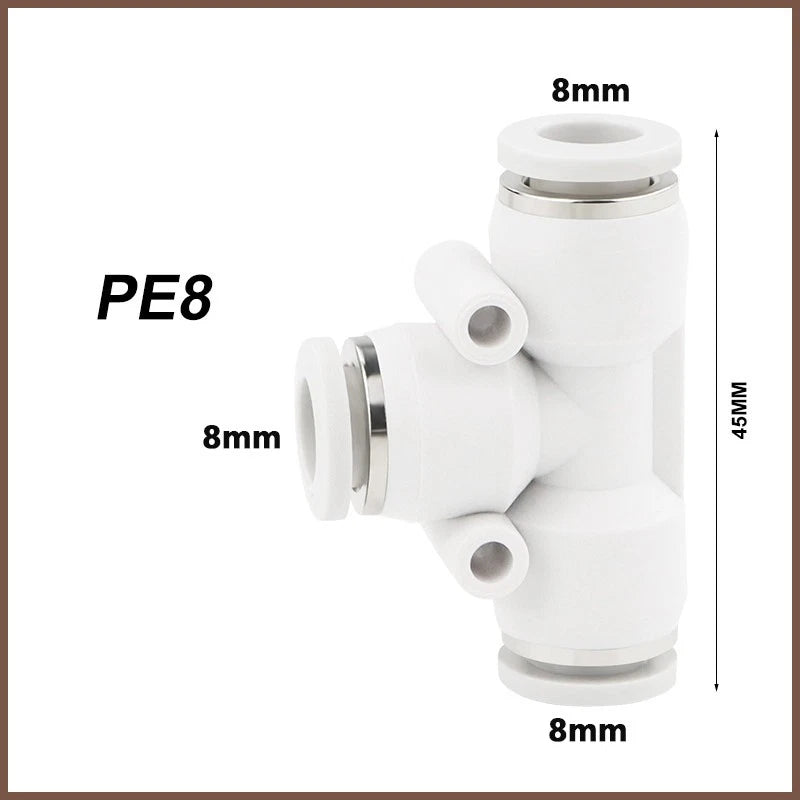 Pneumatic Push Fit Connectors Air Hose Speed Push In Fittings PU PE PY PG PEG