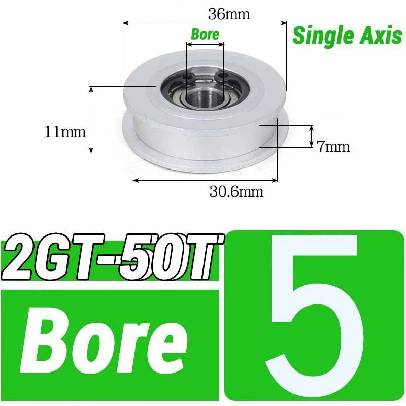 GT2 Timing Belt Pulley 16-100 Teeth 6-10mm Teeth Width Bore 3mm-25mm For 3D