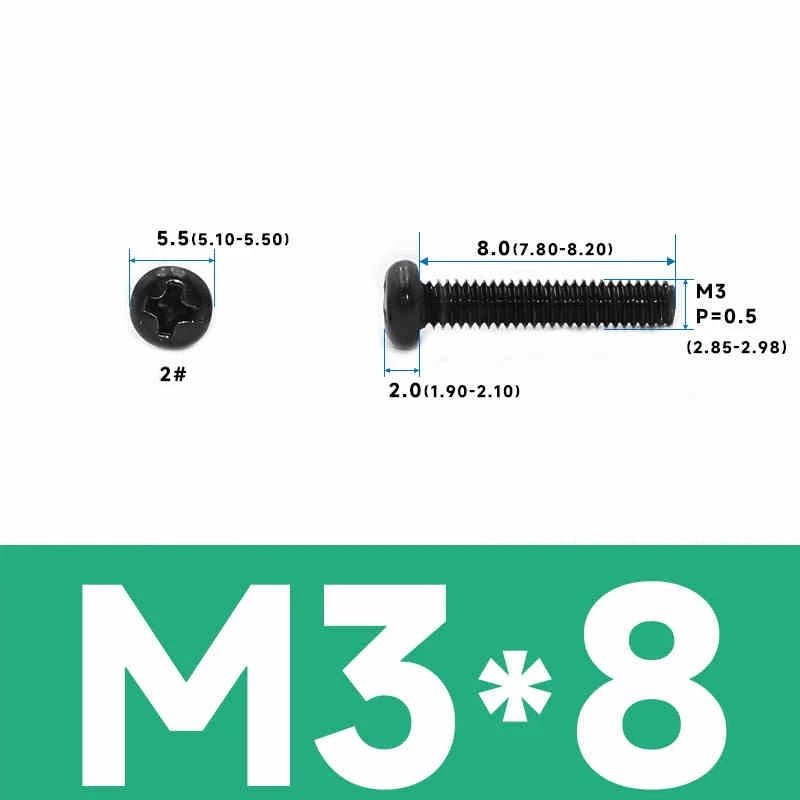Phillips Pan Head Machine Screws – Carbon Steel M1 to M4, Multiple Lengths & Finishes - HomeDIYer