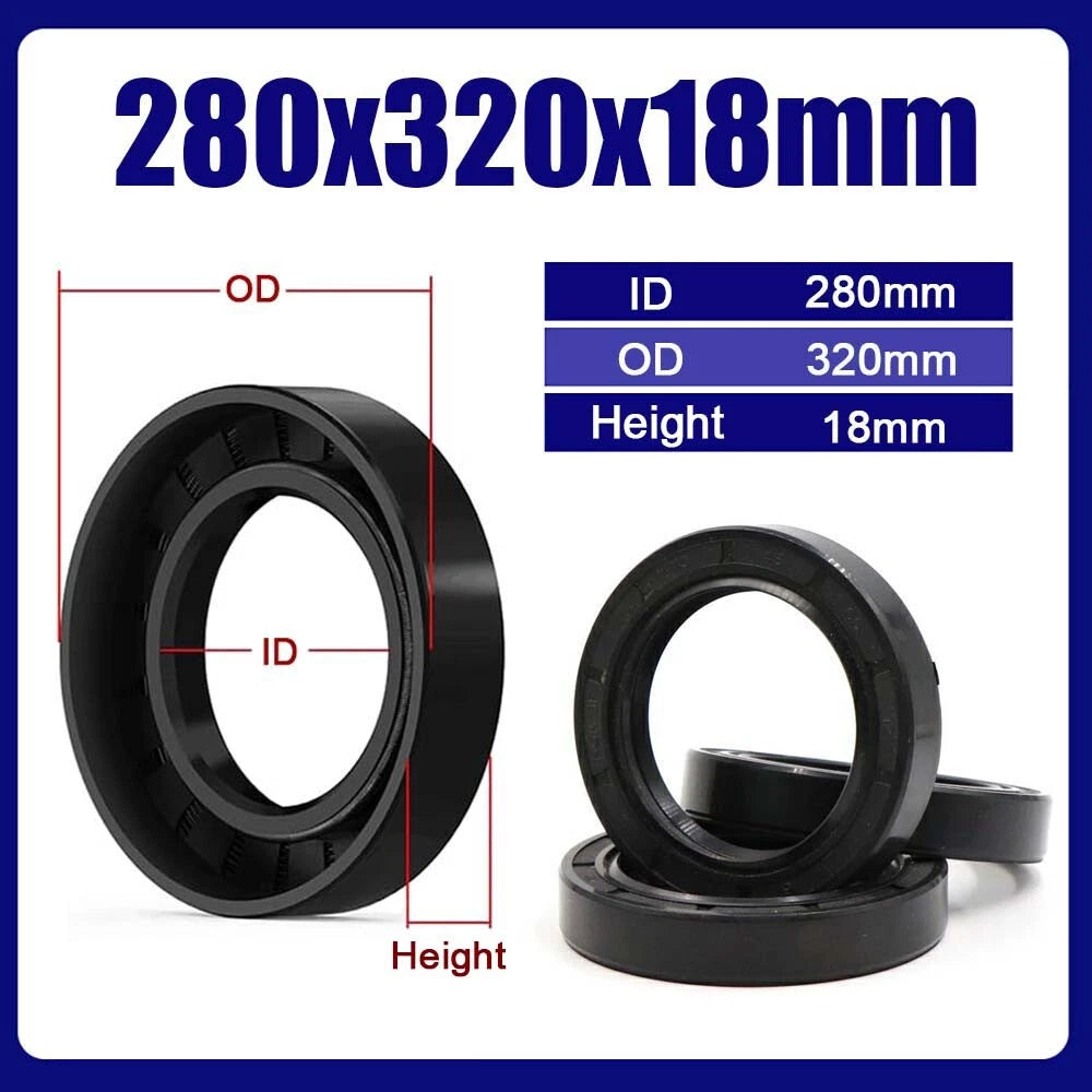 TC NBR Skeleton Oil Seal Rings Double Lip Sealing ID 50~400mm for Rotation Shaft