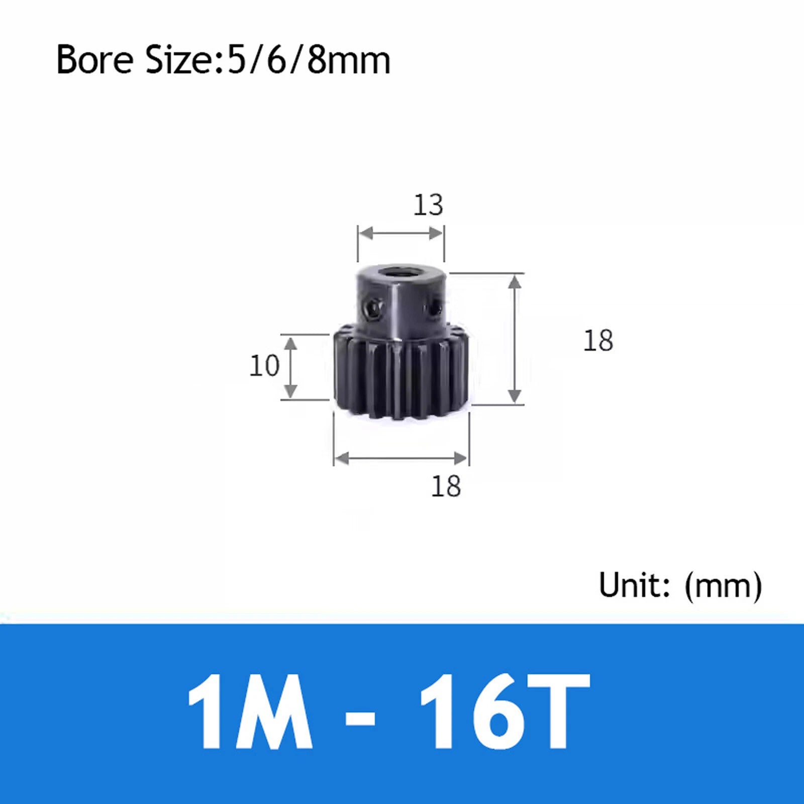 1 Mod Spur Gear 15T-40T  Pinion Gear with Step Motor Gear 45# Steel Bore 5-14mm
