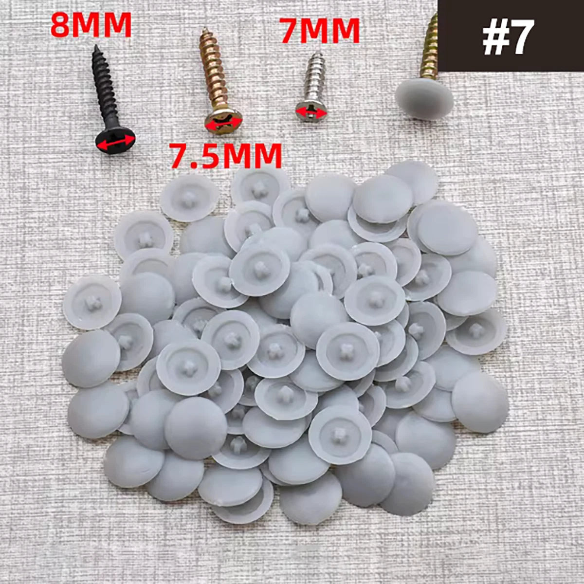 Plastic Screw Cover Caps – Snap‑On for 7‑8mm Phillips Flat Head Screws (19 Colors, Decorative)