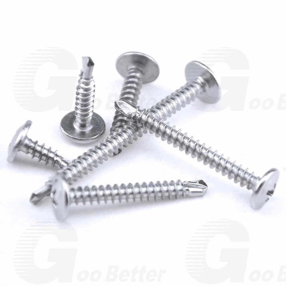 #8 Stainless Steel Wafer Head Sheet Metal Screws Assortment Kit (190pcs)