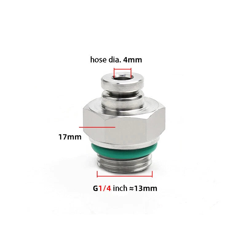 304 Stainless Steel Compression Fitting Female Straight Coupling Connector
