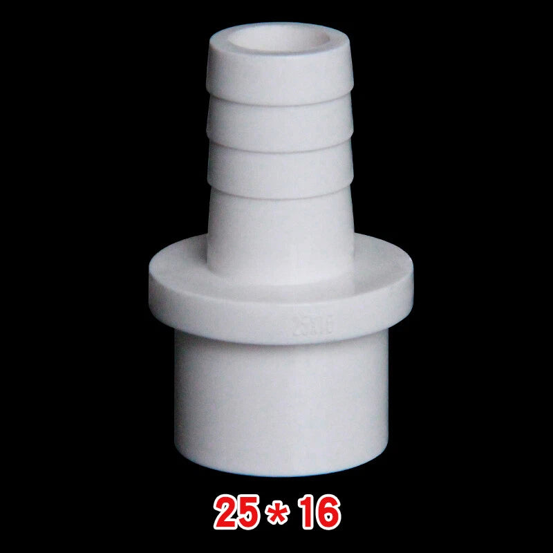 20mm 25mm White Pagoda PVC Pipe Connector Fittings Adapter To Hose OD 5mm-20mm