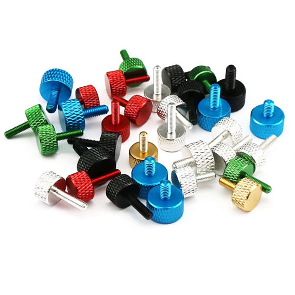 M3.5 Aluminum Alloy Knurled Thumb Screws – Hand Grip Knob Bolts for PC Computer Case (4.5‑25mm) - HomeDIYer
