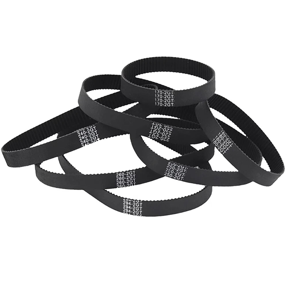 GT2 Closed Loop Timing Belt 6mm Width 2mm Pitch – 176mm to 228mm for 3D Printer