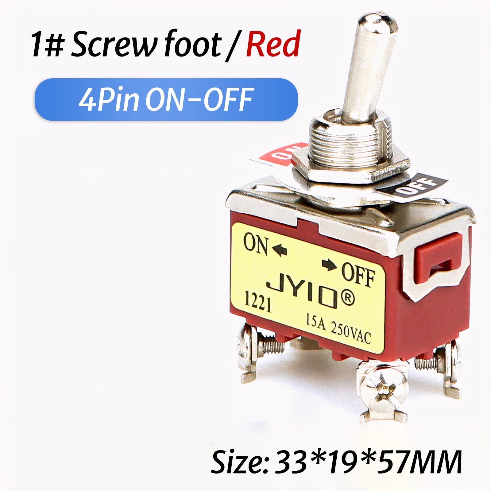 Waterproof Heavy Duty Toggle Switch ON-OFF / ON-OFF-ON | 2–6 Pin | 15A 250V