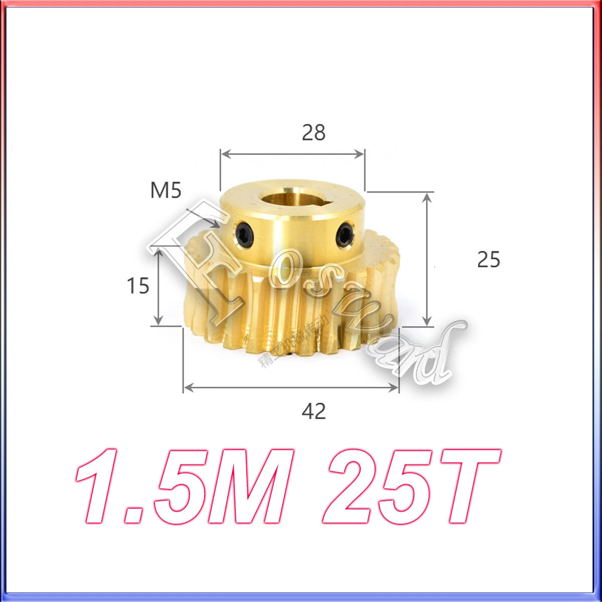 Worm Gear Set 0.5/0.8/1/1.5 Mod Rod Shaft Gear Wheel Reduce Transmission Part