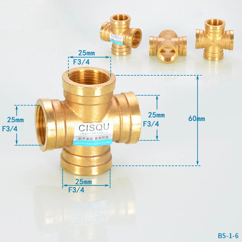 3/4" BSP Brass Pipe Fittings – Straight, Elbow, Tee, Union & Reducer Connectors