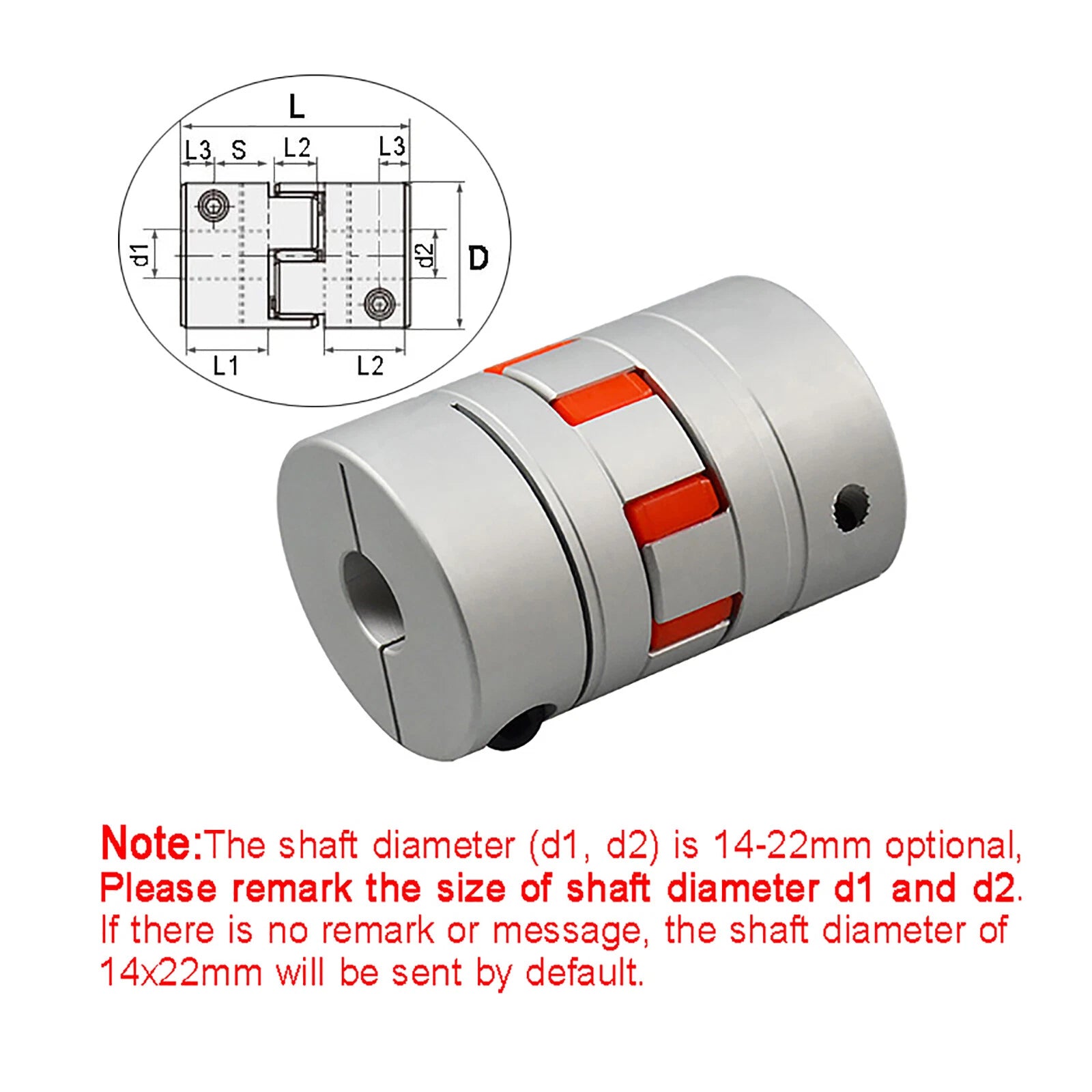 Aluminum CNC Shaft Coupler Flexible Plum Coupling Servo Motor All Bore Sizes