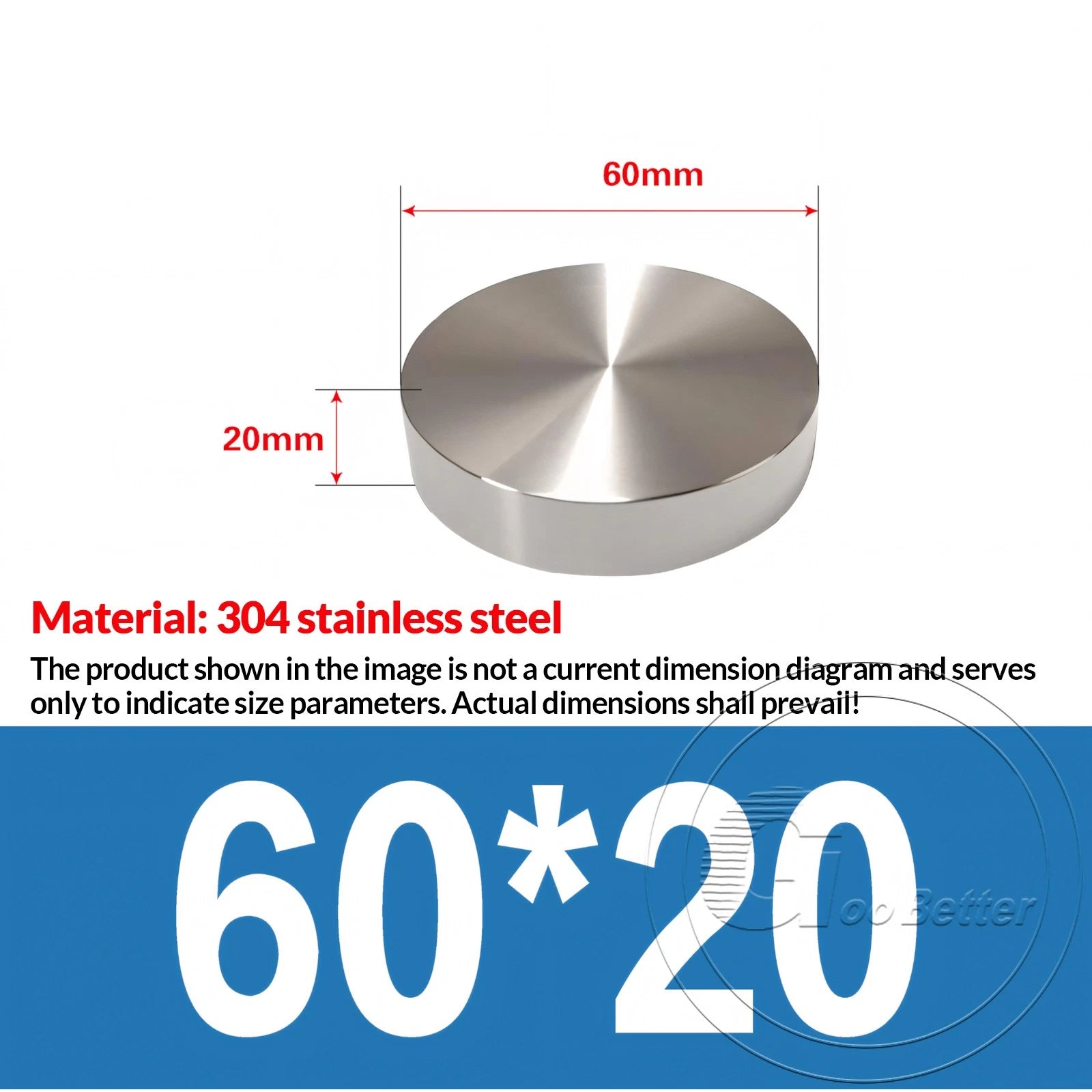 Ø 20-100mm Stainless Steel Blank Round Disc 304 Grade Metal Sheet Thick 20/30mm