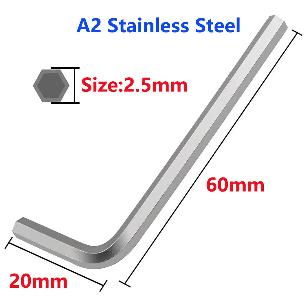 0.7mm-17mm Allen Keys Hexagon Key Hex Wrench Extra Long 5mm 6mm 8mm 10mm 14mm