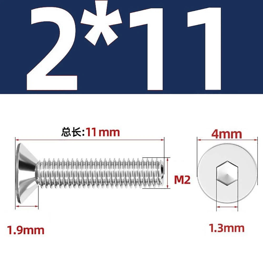 Countersunk Hex Socket Screws – A2 Stainless Steel, M2 to M16, DIN 7991, Fully Threaded
