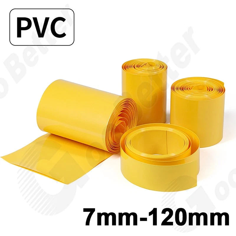 PVC Heat Shrink Tubing 7mm–120mm | Multi-Color Shrinkable Film Insulation Sleeve