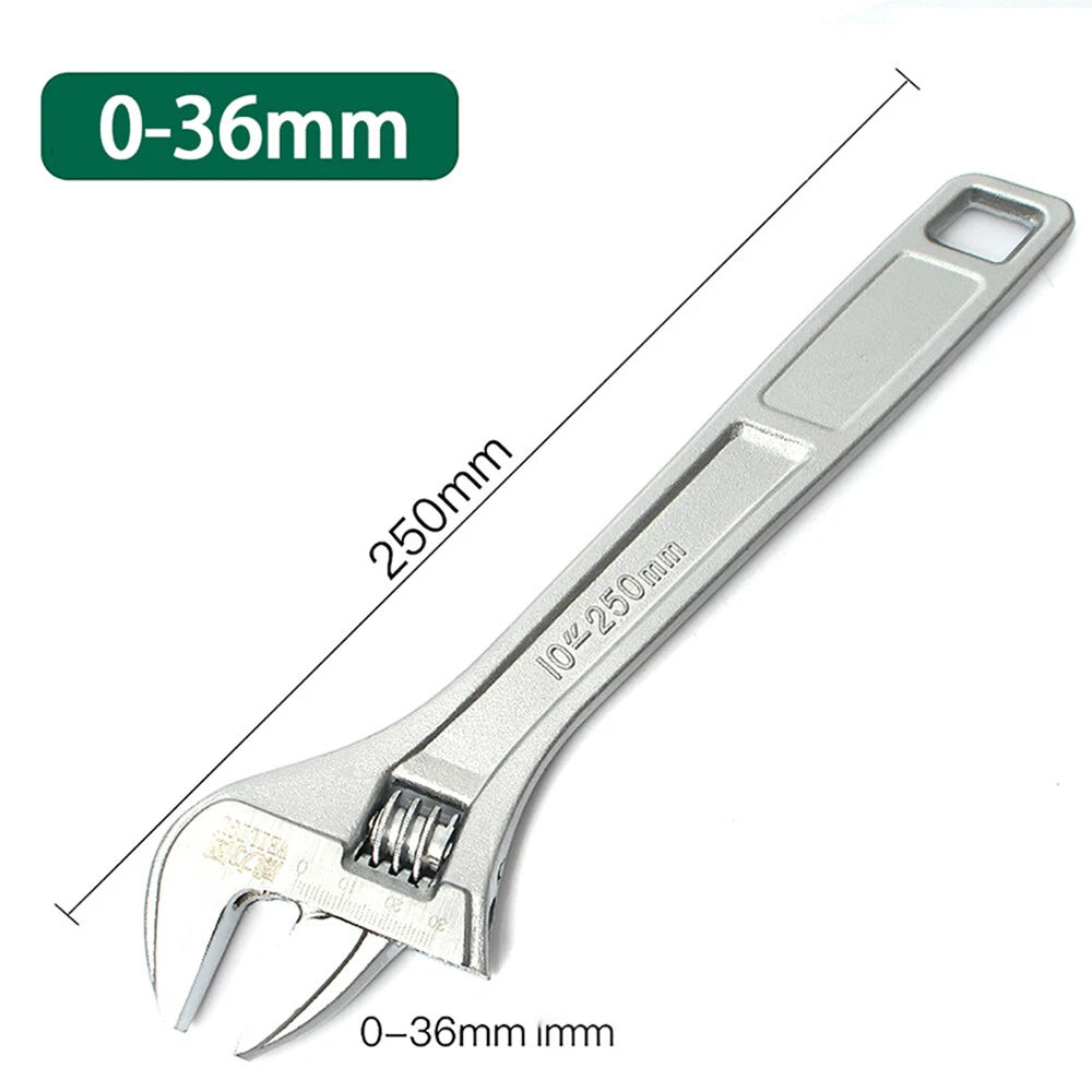 Adjustable Wrench Spanner 8 10" 12" Long 0-25 0-30 0-35 0-37 0-40 0-45mm Opening