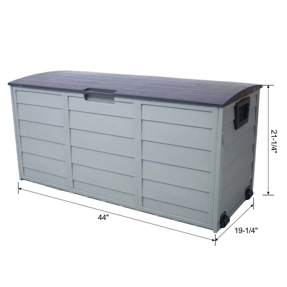 75 Gallon Wheeled Resin Deck Box - All - Weather Outdoor Storage with 250LBS Capacity - HomeDIYer