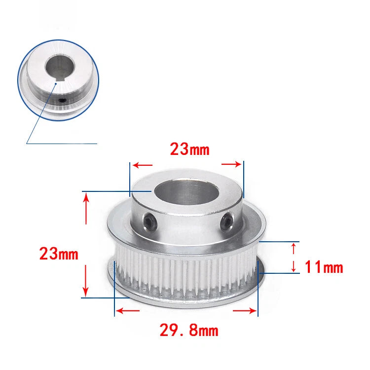 3M Timing Belt Drive Pulley BF-Type 15T-100T Bore 3-25mm For 10mm Width Belt