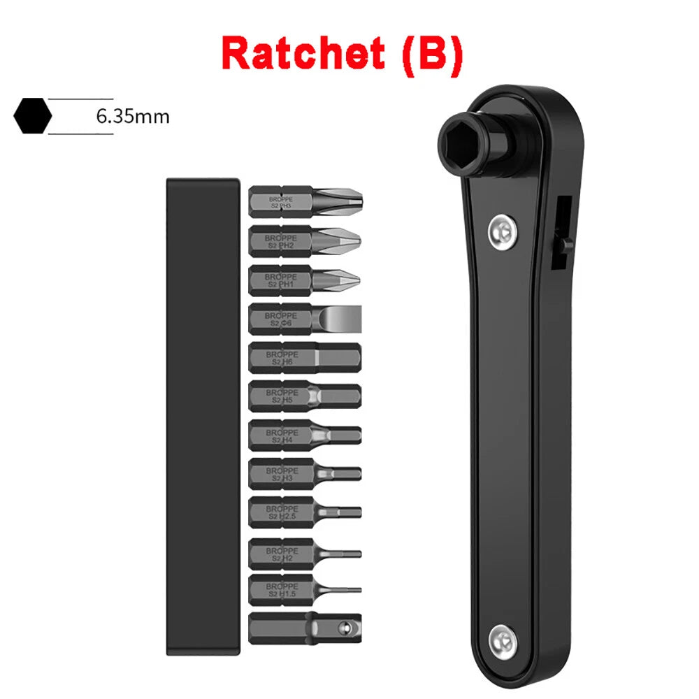 1/4" Screwdriver Bits Kit Angle L-Shape Socket Wrench-Ratchet Screwdriver Set