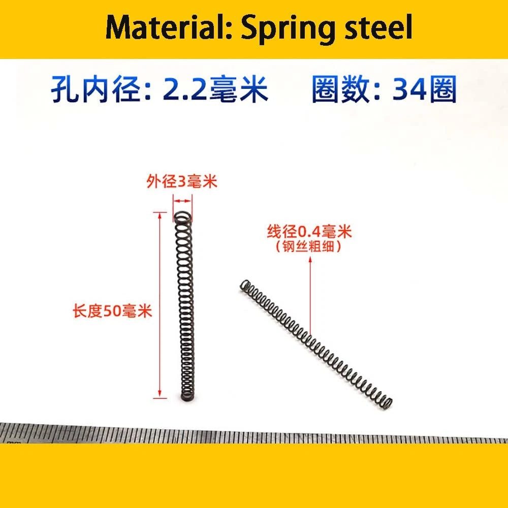 Spring Steel Small Compression Spring 0.2/0.3/0.4mm Wire Diameter 3-50mm Length