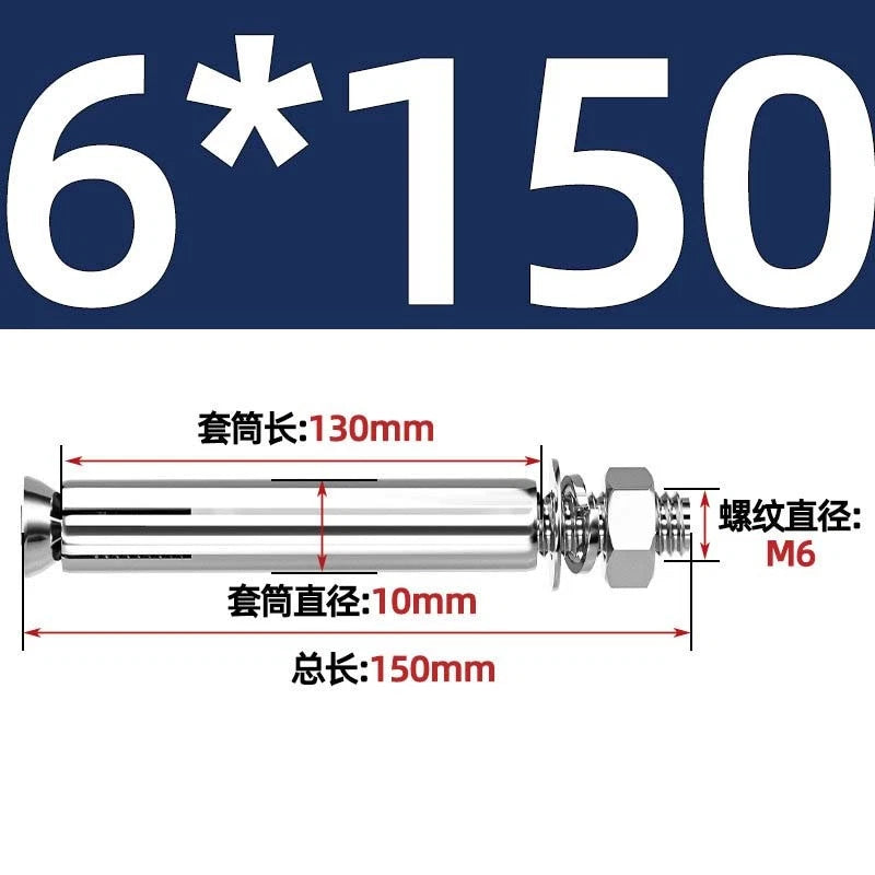 Stainless Steel Expansion Anchor Bolts for Concrete & Masonry — M6 to M20