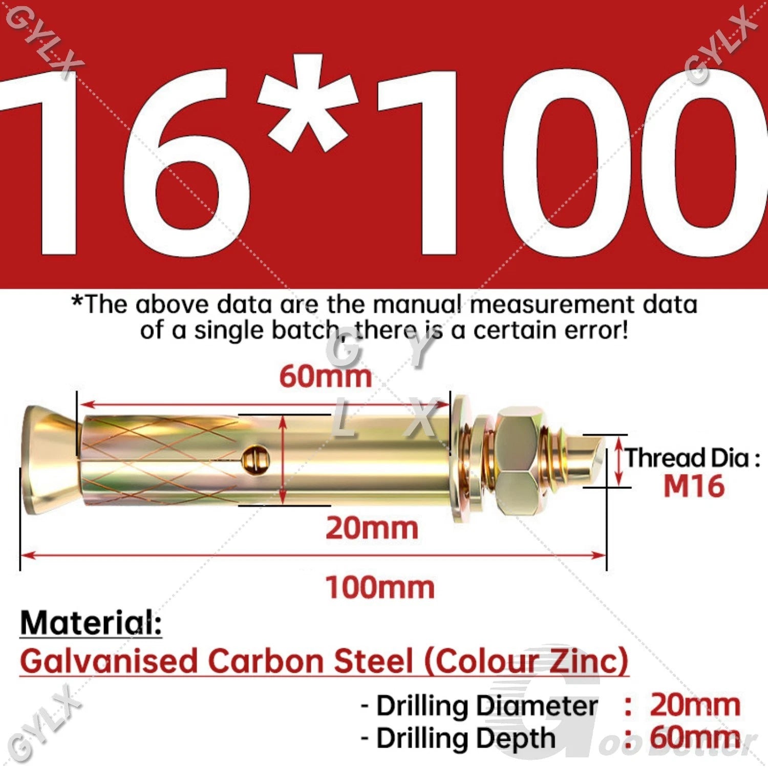Concrete Expansion Bolts Wall Anchor Screws — M6 to M20 | Stainless Steel & Zinc Plated