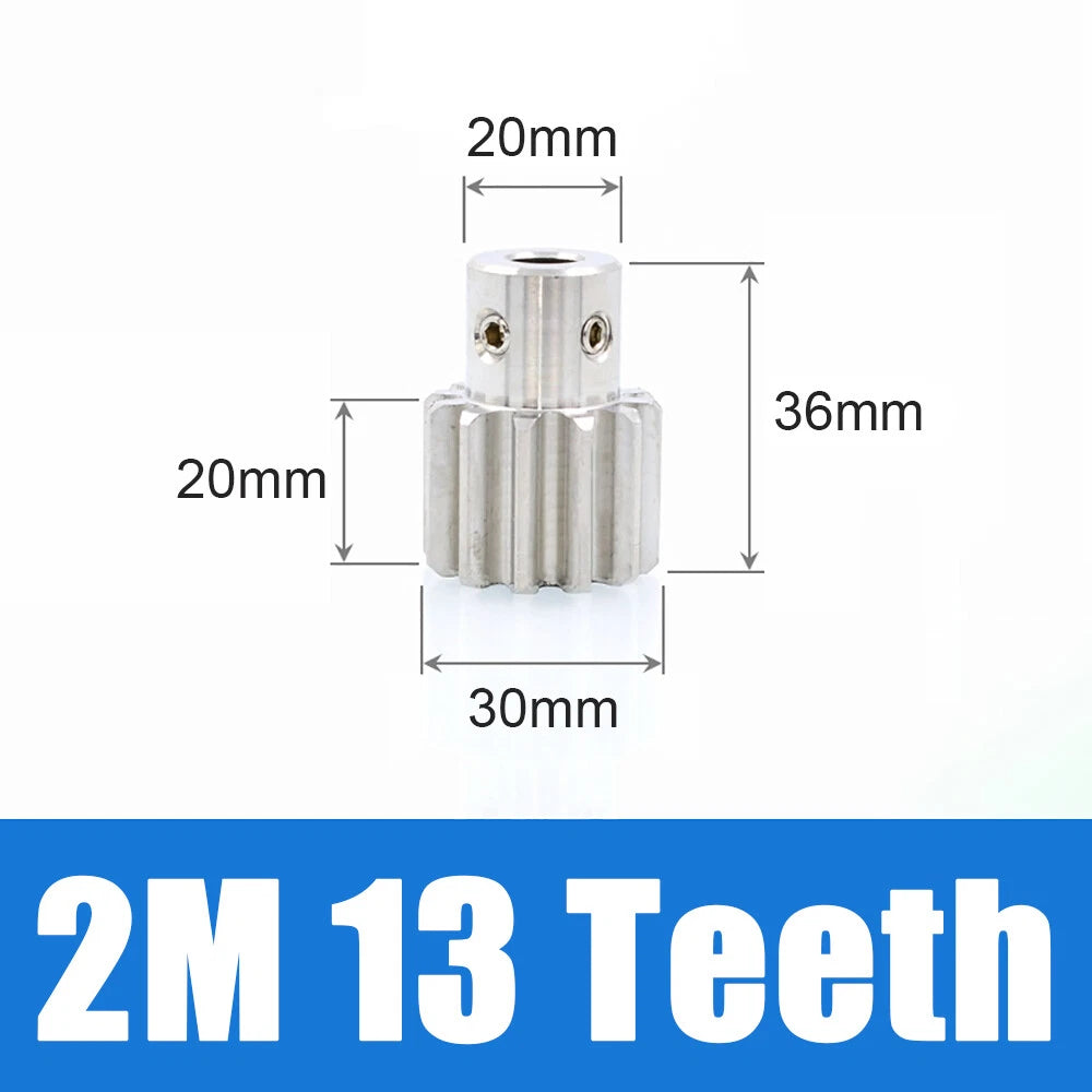 2 Module 12~30 Teeth, 8mm-25mm Bore Stainless Spur Gear, Drive Gearbox With Hub